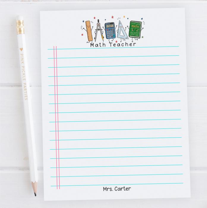 Personalized Teacher Doodle Notepad | Custom Teacher Gift | Teacher Stationery | Teacher Appreciation Gift | Back to School Teacher Memo Pad