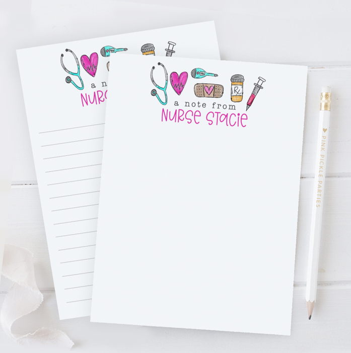Personalized Nurse Notepad | Nurse Stationery | Nurse Appreciation Week Gift 