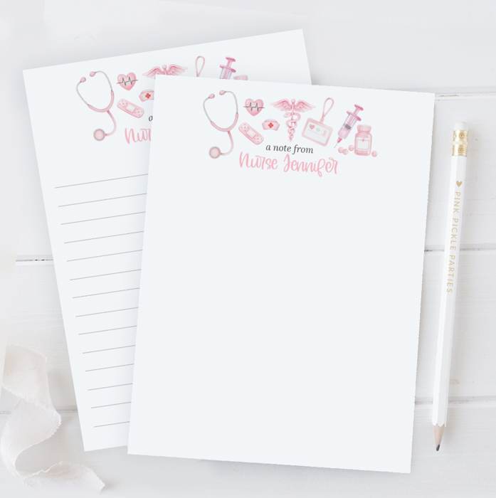 Personalized Nurse Notepad | Nurse Stationery | Nurse Appreciation Week Gift 