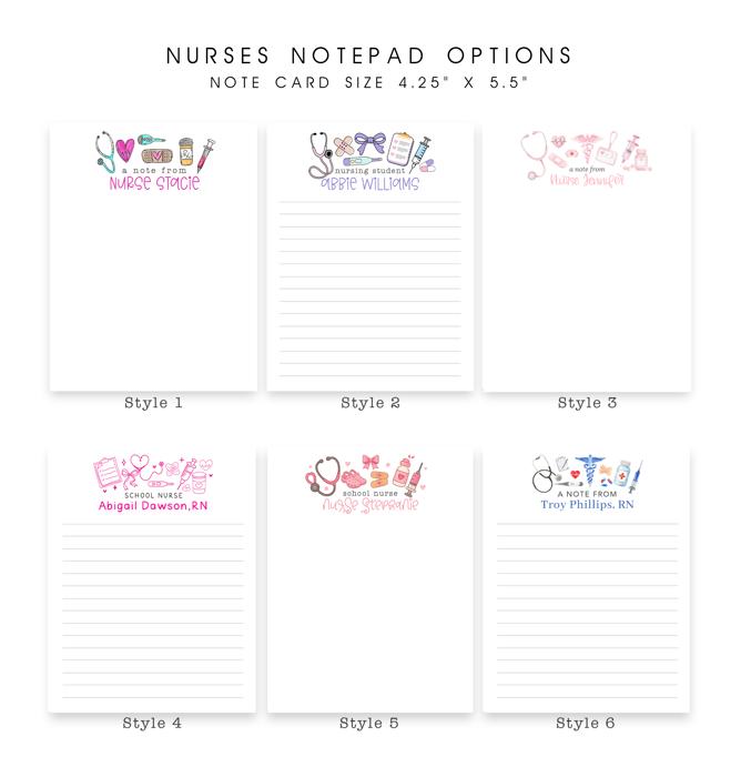 Personalized Nurse Notepad | Nurse Stationery | Nurse Appreciation Week Gift 