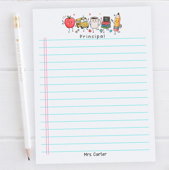 Personalized Teacher Doodle Notepad | Custom Teacher Gift | Teacher Stationery | Teacher Appreciation Gift | Back to School Teacher Memo Pad