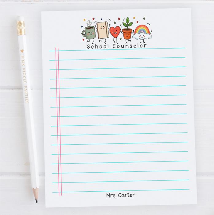 Personalized Teacher Doodle Notepad | Custom Teacher Gift | Teacher Stationery | Teacher Appreciation Gift | Back to School Teacher Memo Pad