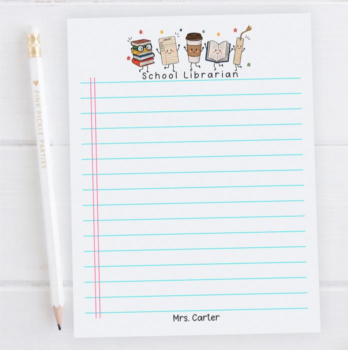 Personalized Teacher Doodle Notepad | Custom Teacher Gift | Teacher Stationery | Teacher Appreciation Gift | Back to School Teacher Memo Pad