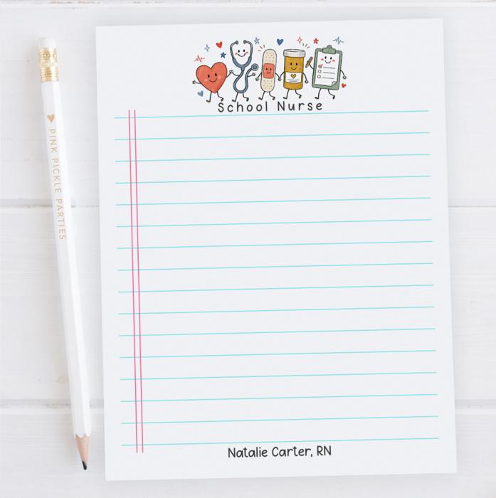 Personalized Teacher Doodle Notepad | Custom Teacher Gift | Teacher Stationery | Teacher Appreciation Gift | Back to School Teacher Memo Pad