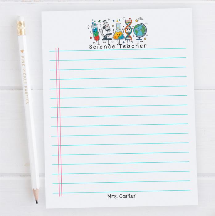 Personalized Teacher Doodle Notepad | Custom Teacher Gift | Teacher Stationery | Teacher Appreciation Gift | Back to School Teacher Memo Pad