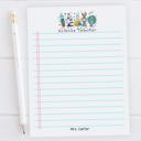  Personalized Teacher Doodle Notepad | Custom Teacher Gift | Teacher Stationery | Teacher Appreciation Gift | Back to School Teacher Memo Pad