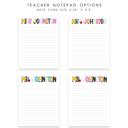  Personalized Teacher Notepad  | Back to School Teacher Appreciation Gift