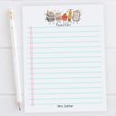  Personalized Teacher Doodle Notepad | Custom Teacher Gift | Teacher Stationery | Teacher Appreciation Gift | Back to School Teacher Memo Pad