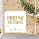  Modern To From Personalized Hanukkah Gift Sticker Labels | Set of 12