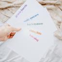  Personalized Two Tone Note Cards | Set of 12