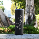 Matte Black Personalized Signature Stainless Steel Tumbler Gift