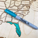  Our Family Wooden USA Map - Track & Color All 50 States