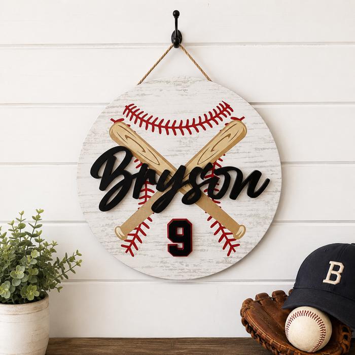 Personalized Metal Baseball Sign