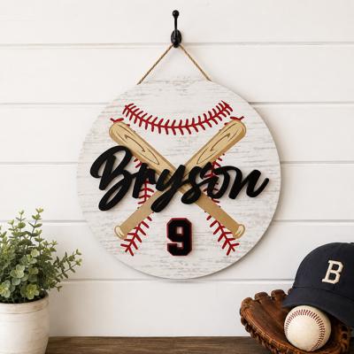 Personalized Metal Baseball Sign