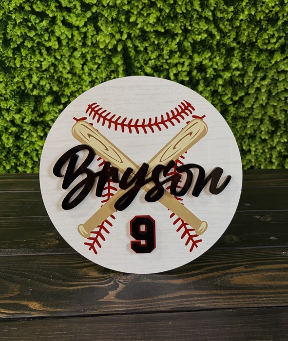 Personalized Metal Baseball Sign