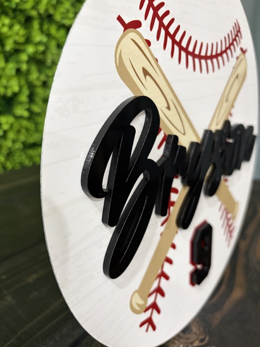 Personalized Metal Baseball Sign