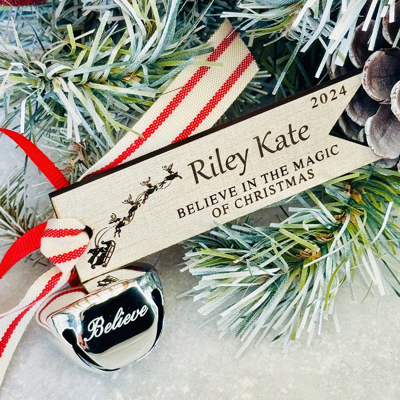 Believe in the Magic of Christmas Personalized Tag with Bell