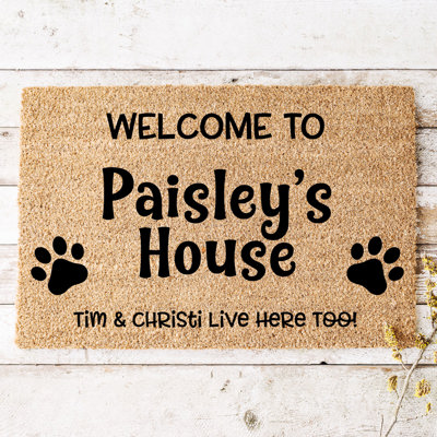 Personalized Welcome Dog Doormat