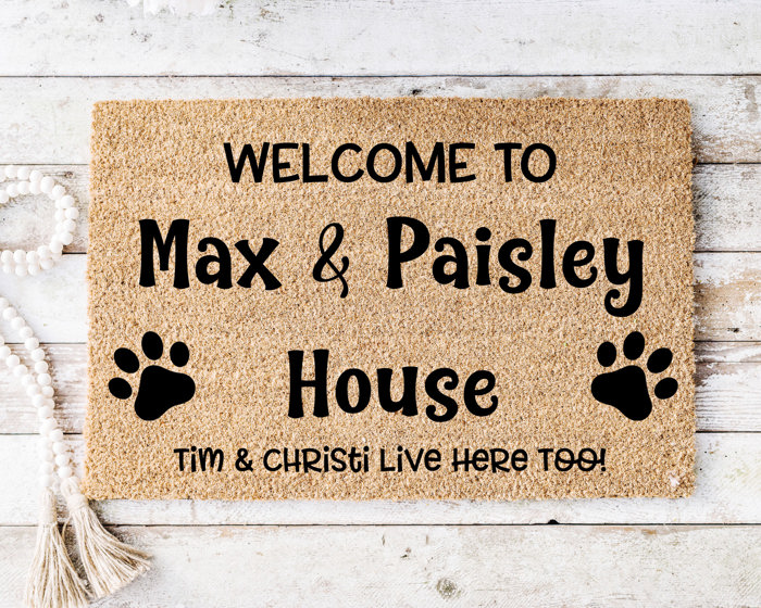 Personalized Welcome Dog Doormat