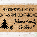 Old Fashion Family Christmas Personalized Christmas Movie Coir Doormat Collection