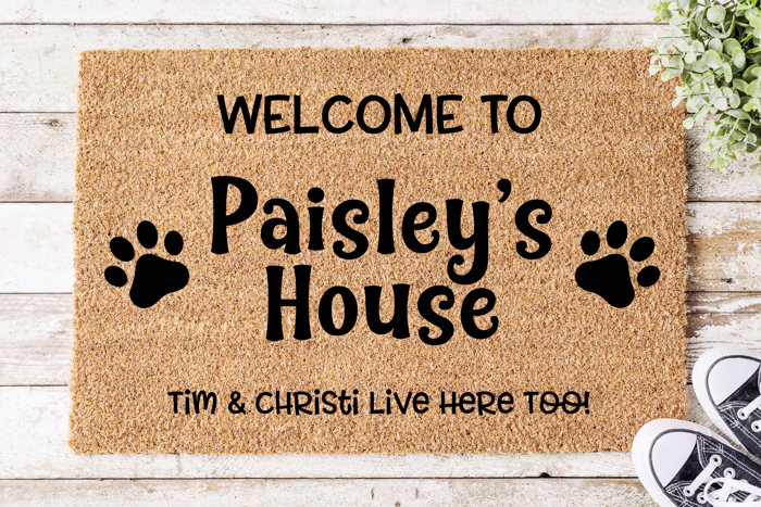 Personalized Welcome Dog Doormat