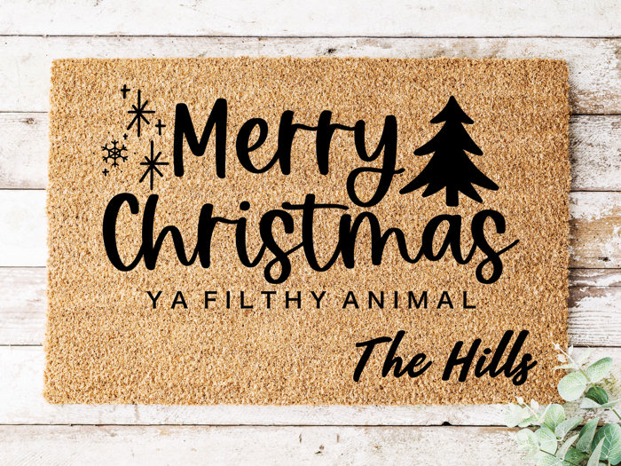 Personalized Christmas Movie Coir Doormat Collection