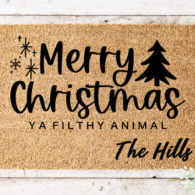 Personalized Christmas Movie Coir Doormat Collection