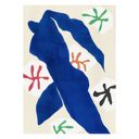 20 x 28 inches Little Dean - Abstract Blue Figure  Poster  without frame