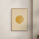 20 x 28 inches THE MIUUS STUDIO - Boho Sun  Poster without frame
