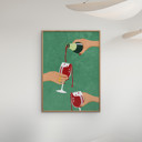 30 x 40 inches Raissa Oltmanns - Cheers Girls  Poster without frame
