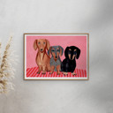 20 x 28 inches Iga Kosicka - Dachshunds  Poster  without frame