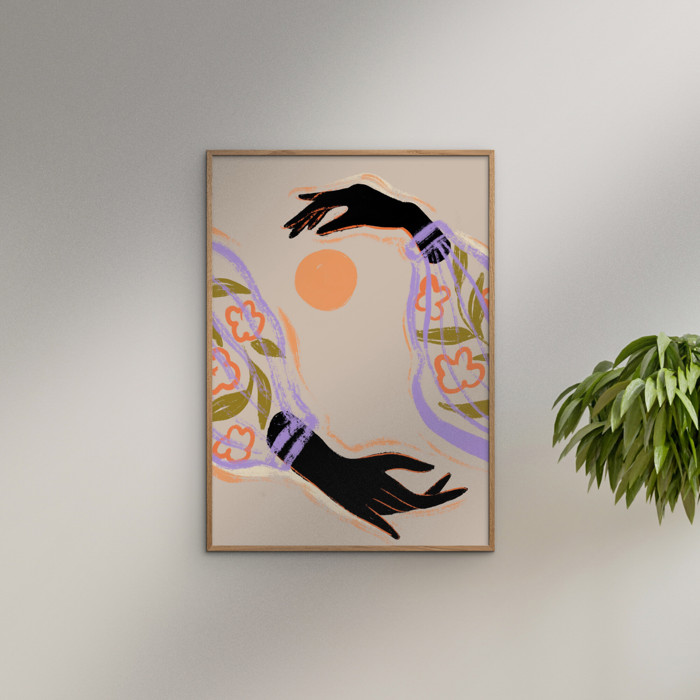 Arty Guava - Embrace the Sun  Poster  without frame