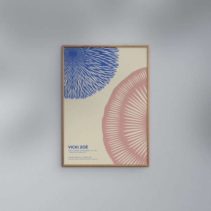 VICKI ZOÉ - Flower - The Uniqueness of you - Rose Blue  Poster  without frame