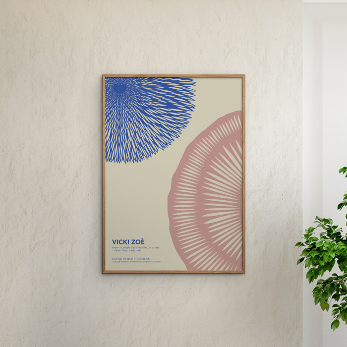 VICKI ZOÉ - Flower - The Uniqueness of you - Rose Blue  Poster  without frame