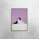  Bea Muller - Girl and Cat  Poster  without frame