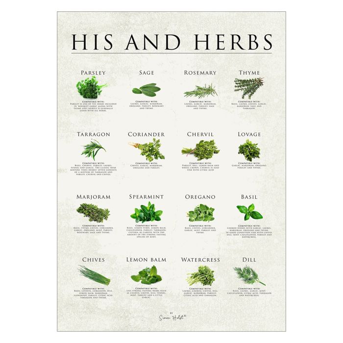 Simon Holst - His and herbs  Poster  without frame