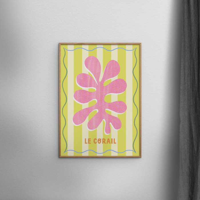 Melissa Donne - Le Corail Lemon/Cream  Poster  without frame
