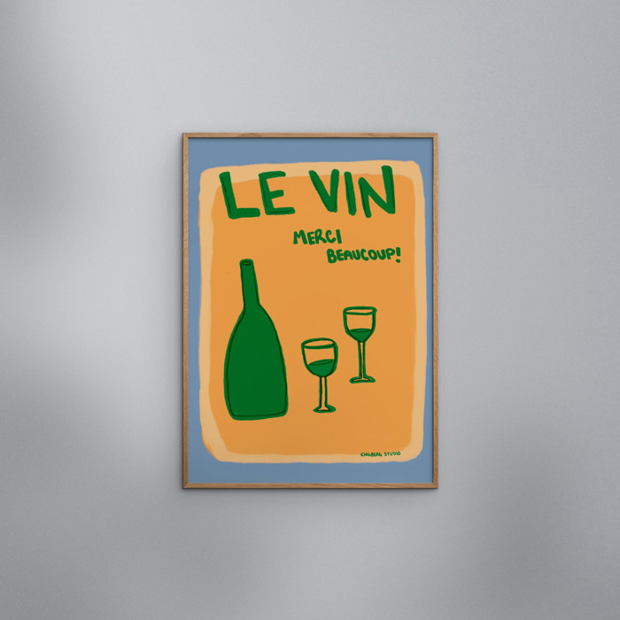 Engberg Studio - Le Vin, Merci!  Poster  without frame
