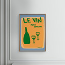 20 x 28 inches Engberg Studio - Le Vin, Merci!  Poster  without frame