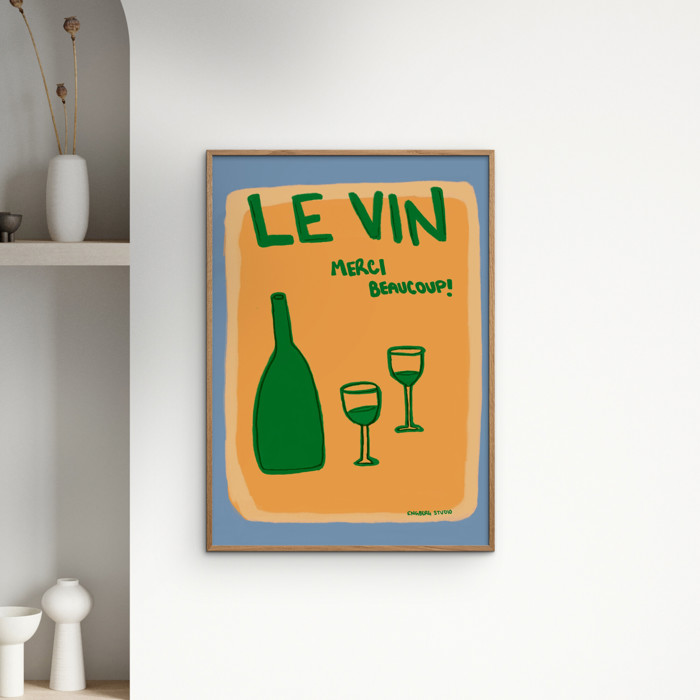 Engberg Studio - Le Vin, Merci!  Poster  without frame