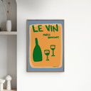 30 x 40 inches Engberg Studio - Le Vin, Merci!  Poster  without frame