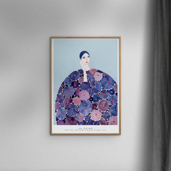 La Poire - Lilac Coat  Poster  without frame