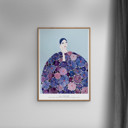 30 x 40 inches La Poire - Lilac Coat  Poster  without frame