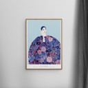 20 x 28 inches La Poire - Lilac Coat  Poster  without frame