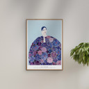 11.7 x 16.5 inches La Poire - Lilac Coat  Poster  without frame