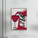 20 x 28 inches Athene Fritsch - More Wine Please  Poster  without frame