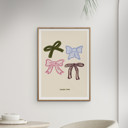12 x 16 inches Engberg Studio - Pastel Bows  Poster  without frame
