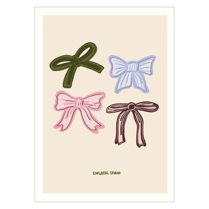 Engberg Studio - Pastel Bows  Poster  without frame