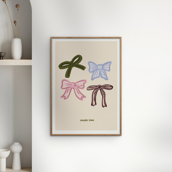 Engberg Studio - Pastel Bows  Poster  without frame