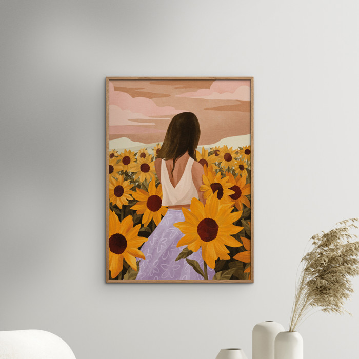 Goed Blauw - Sunflower Evenings  Poster  without frame
